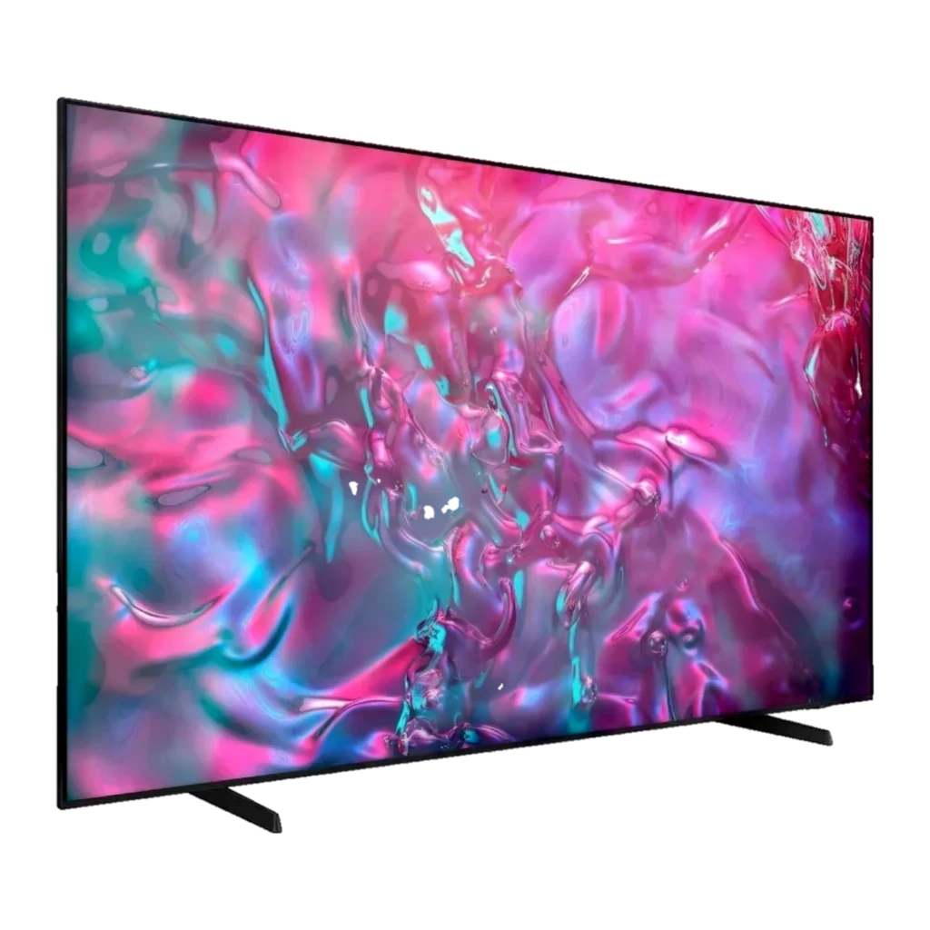 Samsung Crystal DU9005 98 pouces, écran LED 4K ultra-fin, bords minces, pieds discrets, affichage coloré et fluide, compatible Wi‑Fi Smart TV