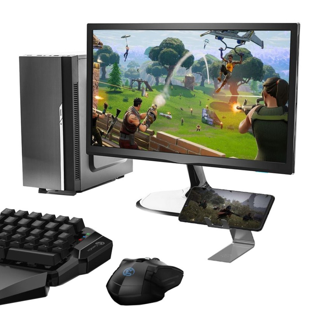 Gamesir Z2 Teclado + Ratón Gaming Bluetooth Wireless desprecintado, diseño ergonómico, teclado compacto con reposamuñecas y ratón negro con LEDs
