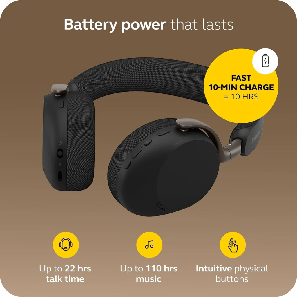 Jabra Auriculares Evolve3 75 Negro - vue