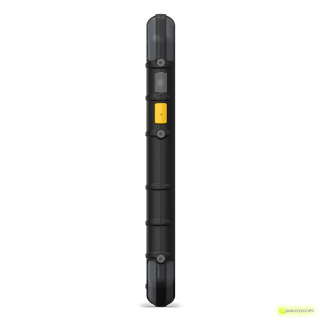 CAT S30 4G Dual SIM Negro desprecintado, vista lateral: cuerpo robusto con refuerzos, botón amarillo destacado y acabado antideslizante