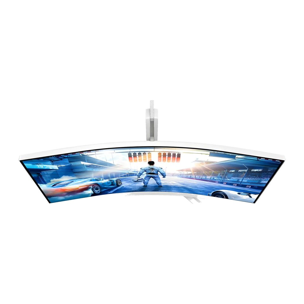 Philips Monitor Evnia 34M2C5501A 34 blanco, vista frontal: pantalla curva ultraancha con contenido gaming y soporte central
