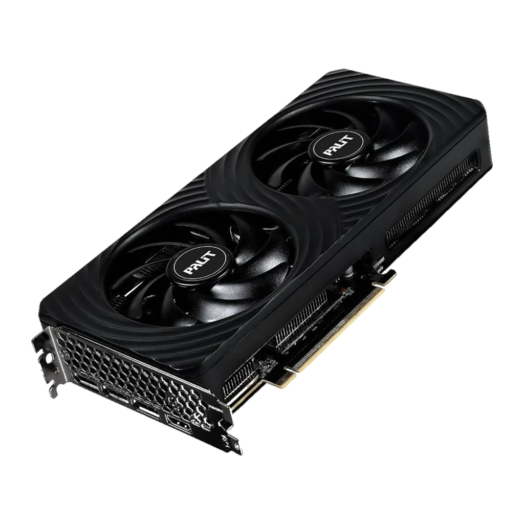 Palit RTX 5060 Ti Dual 8GB negro, lateral: placa base y disipador térmico