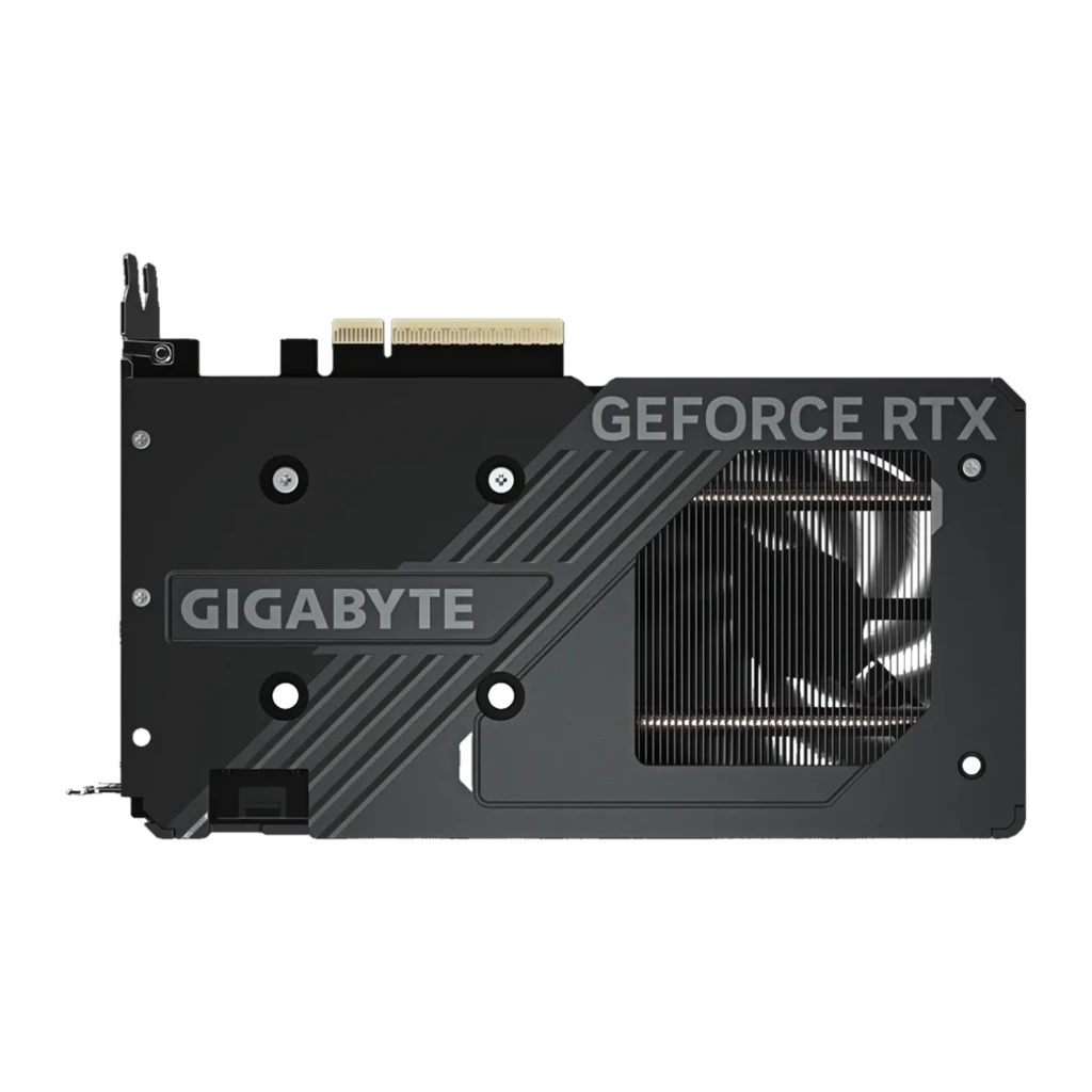 Gigabyte GeForce RTX 5060 WINDFORCE OC 8GB negro, lateral izquierdo: conector de alimentación