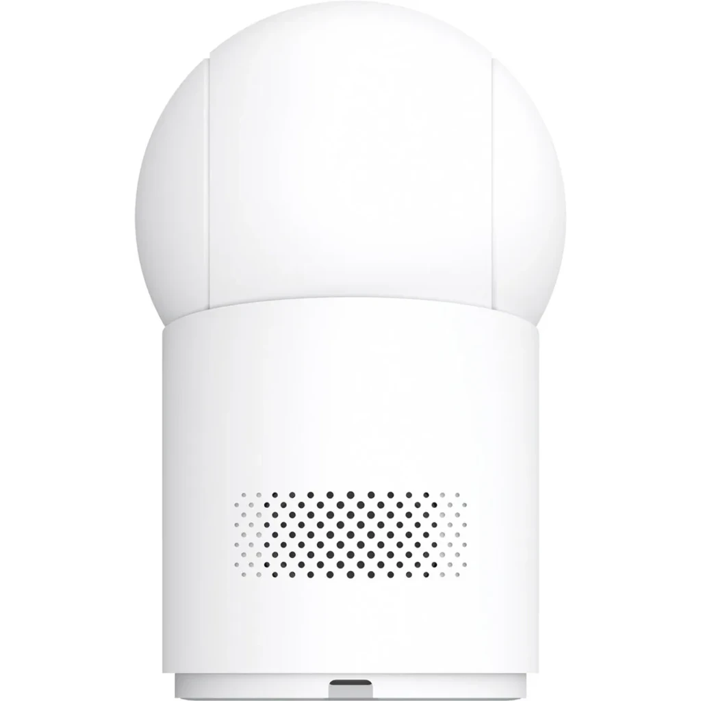 Módulo trasero blanco de Cámara de Vigilancia Xiaomi Smart Camera C701 Pro con carcasa cilíndrica, cúpula lisa y rejilla de ventilación perforada en la