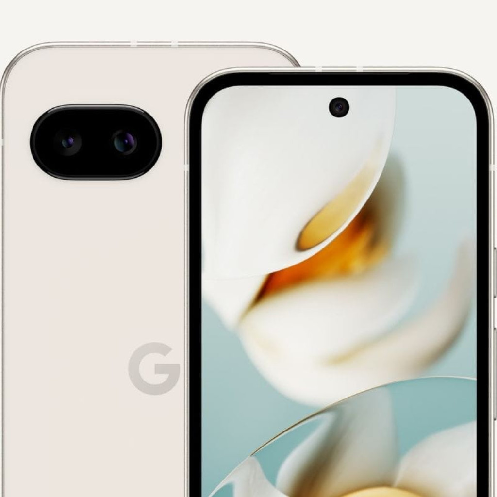 Google Pixel 9a 5G porcelana renovado excelente, pantalla OLED con orificio central, doble cámara trasera horizontal y bordes curvos, 8GB RAM 128GB