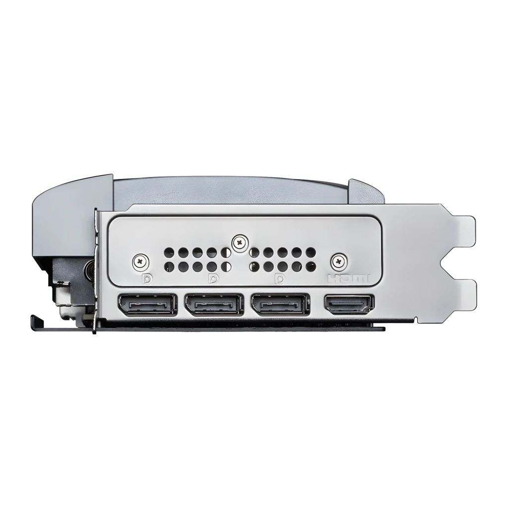 MSI GeForce RTX 5070 Ventus 2X OC 12GB noir, panneau de sortie: 3 ports DisplayPort et 1 HDMI sur équerre métallique