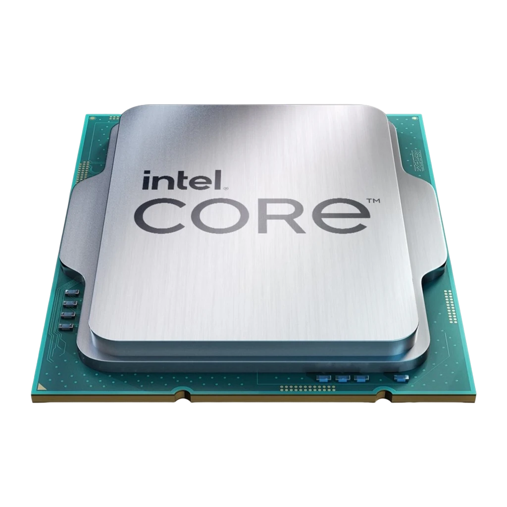 Intel Core i5-14400, vista en perspectiva: ángulo lateral que muestra grosor del IHS y PCB verde con pines