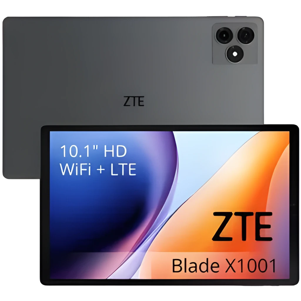 Tablet ZTE Tab Blade X1001W gris de 10.1 pulgadas HD con biseles finos, cámara dual trasera, incluye stylus y teclado, batería 6000 mAh, WiFi + LTE