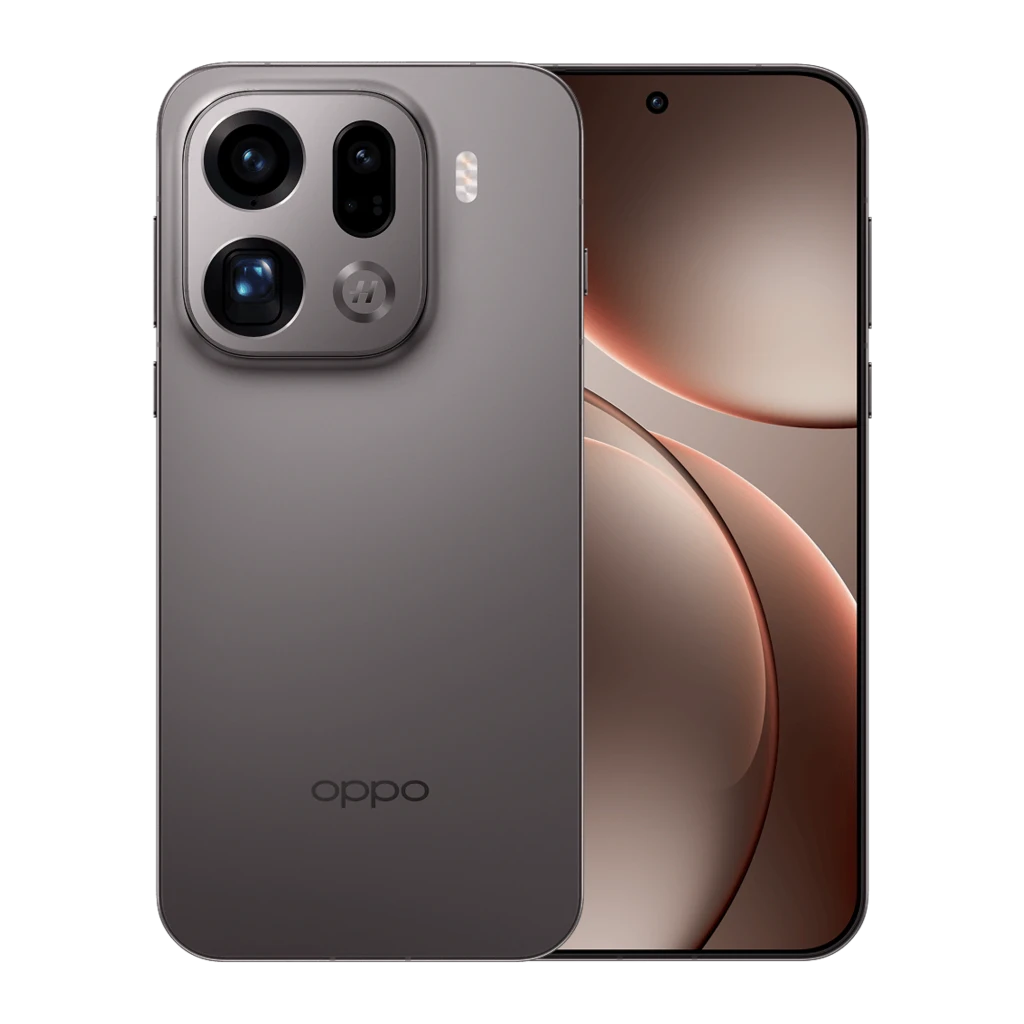 Oppo Find X9S 5G gris con cámara triple destacada, lente periscópico 3x y OIS, pantalla AMOLED 6,59 pulgadas con borde fino y agujero central, acabado mate