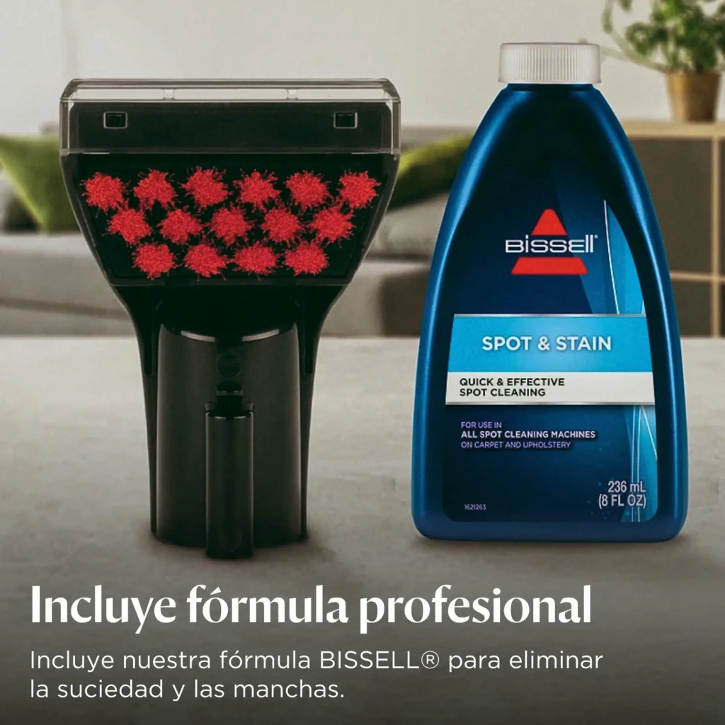 BISSELL SpotClean ProHeat 36988 Rojo Titanio, accesorios: cepillo rojo y botella Spot & Stain 236 ml incluidos