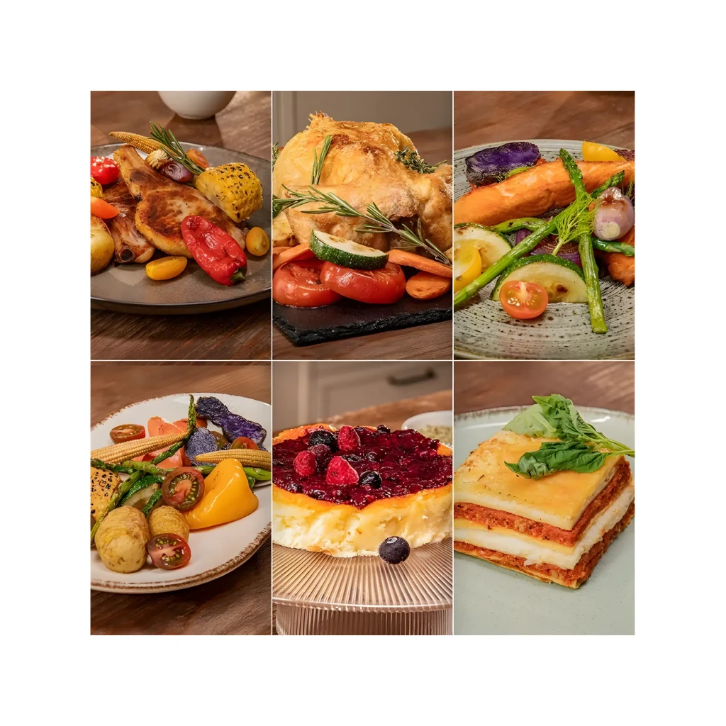 Cecotec Cecofry DuoLevel 12000 Window 12L Negro, recetas: collage 6 platos cocinados, pollo, verduras, tarta y lasaña