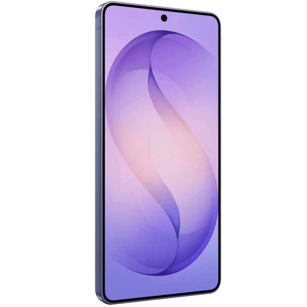Samsung Galaxy S26 Ultra 5G violeta cobalto con pantalla amplia casi sin bordes, cámara frontal en orificio central y marco metálico delgado, reacondicionado