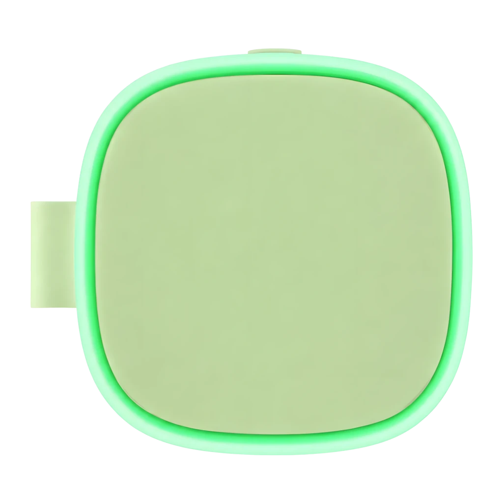 Altavoz Bluetooth Xiaomi Sound Play verde, compacto con bordes redondeados y aro luminoso perimetral; acabado mate, pestaña lateral para sujeción