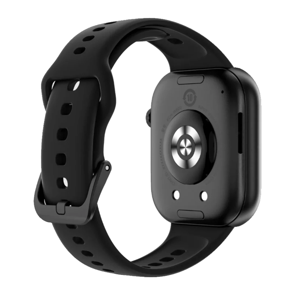 Honor Choice Watch 2i Negro con correa de silicona, caja rectangular y sensores traseros para frecuencia cardíaca y SpO2, compatible con llamadas Bluetooth