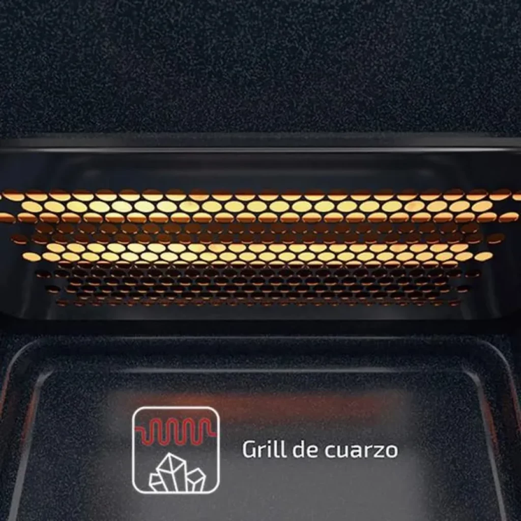 Micro-ondas Cecotec ProClean 3110 com grill de quartzo iluminado, grelha em favo e interior antiaderente, ideal para dourar e aquecer uniformemente