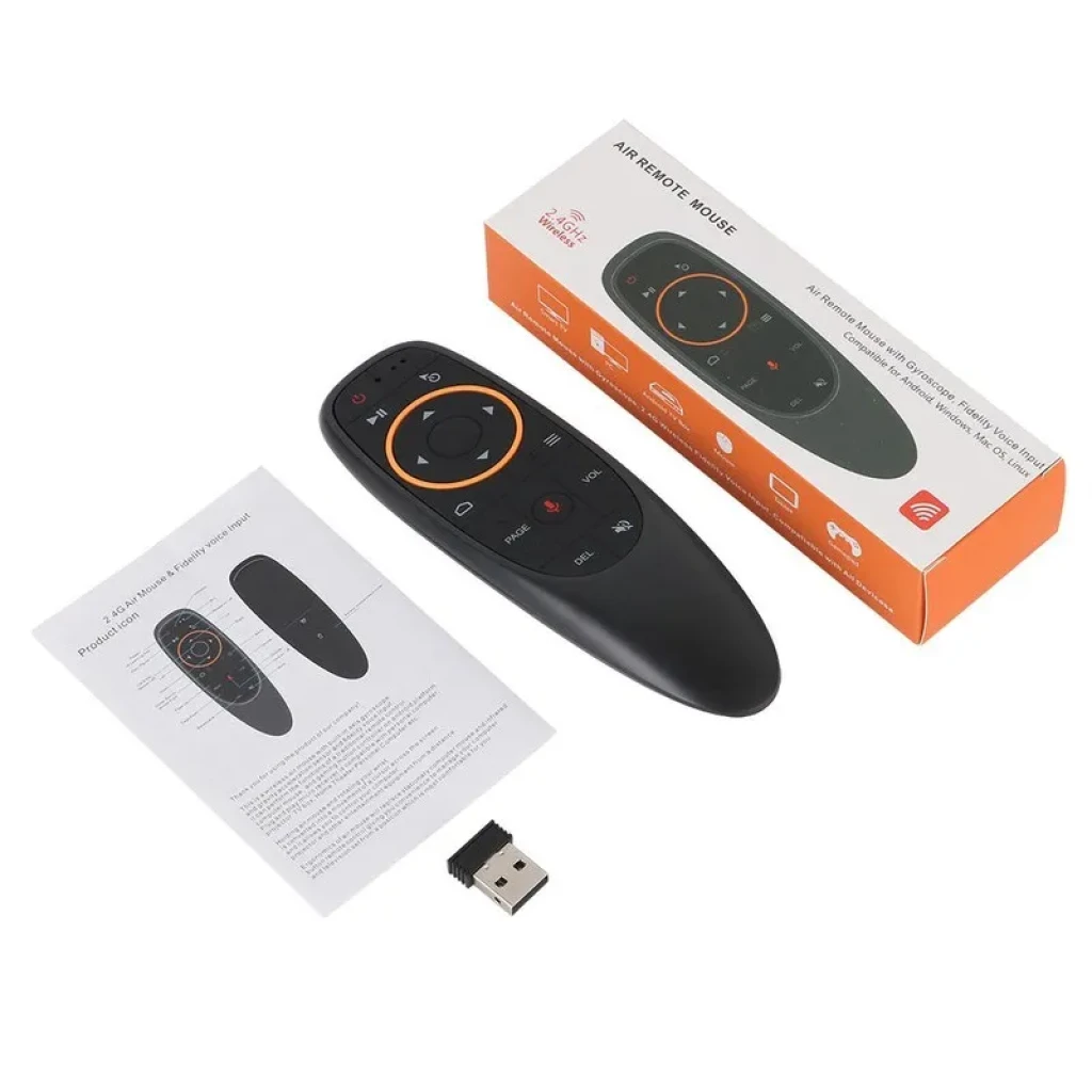 Air Mouse G10s Control por Voz Gyro - funciona mediante 2 x pilas AAA (no incluidas)