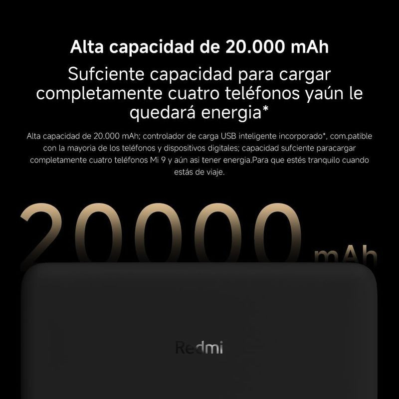 Capacité de Xiaomi Redmi Power Bank 20000 mAh