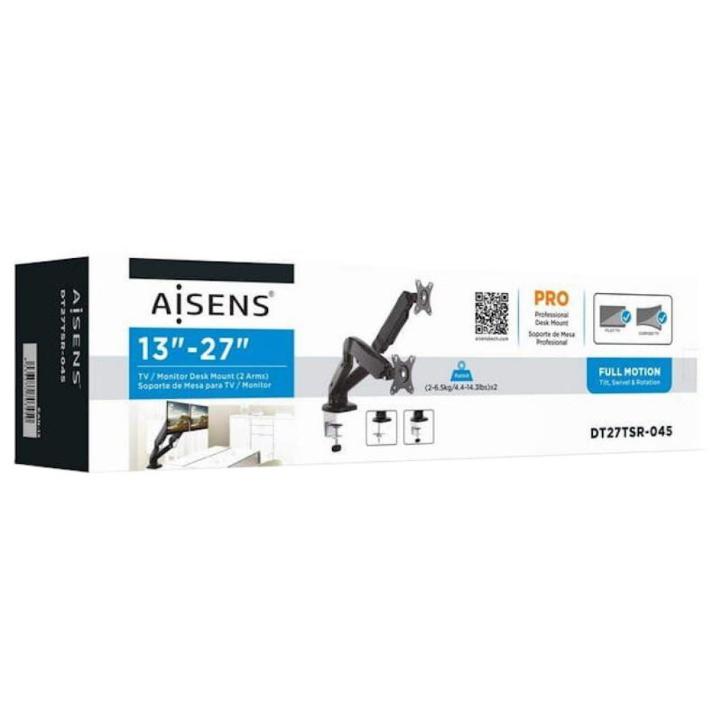 Support pour moniteur Aisens DT27TSR-045 13-27 6,5 kg  VESA - Boîte