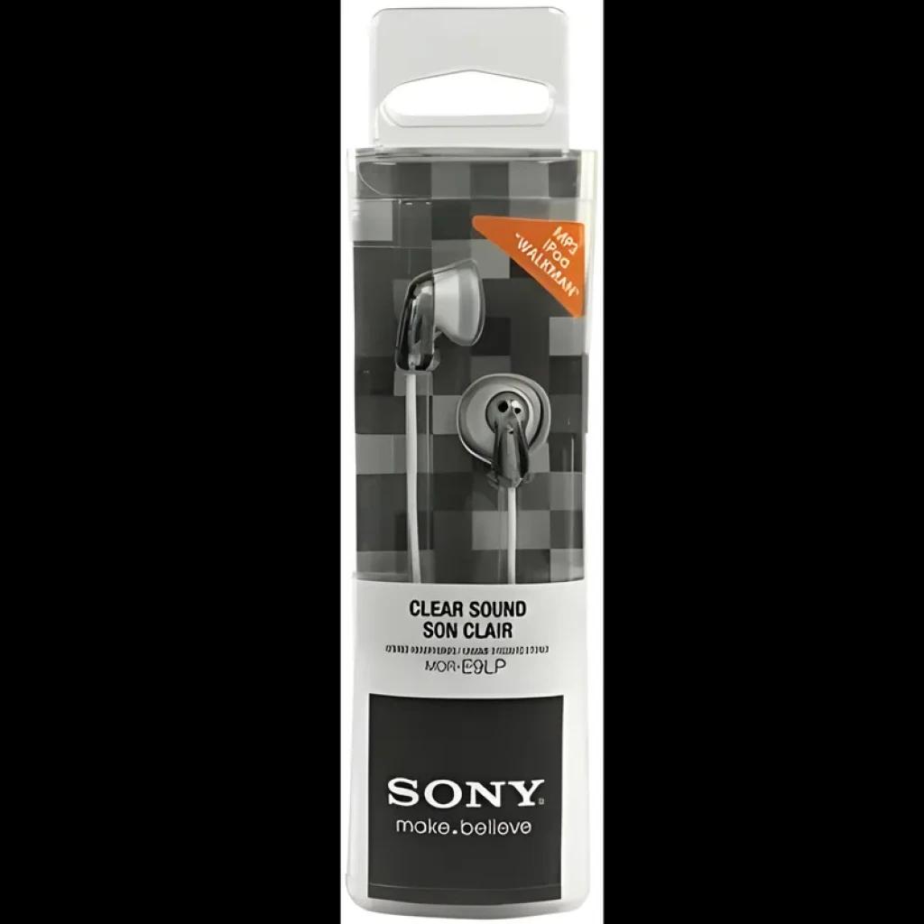 Sony MDR-E9LP Branco auriculares intra-auriculares compactos, cor branca, cabos finos, almofadas arredondadas e design leve para uso diário