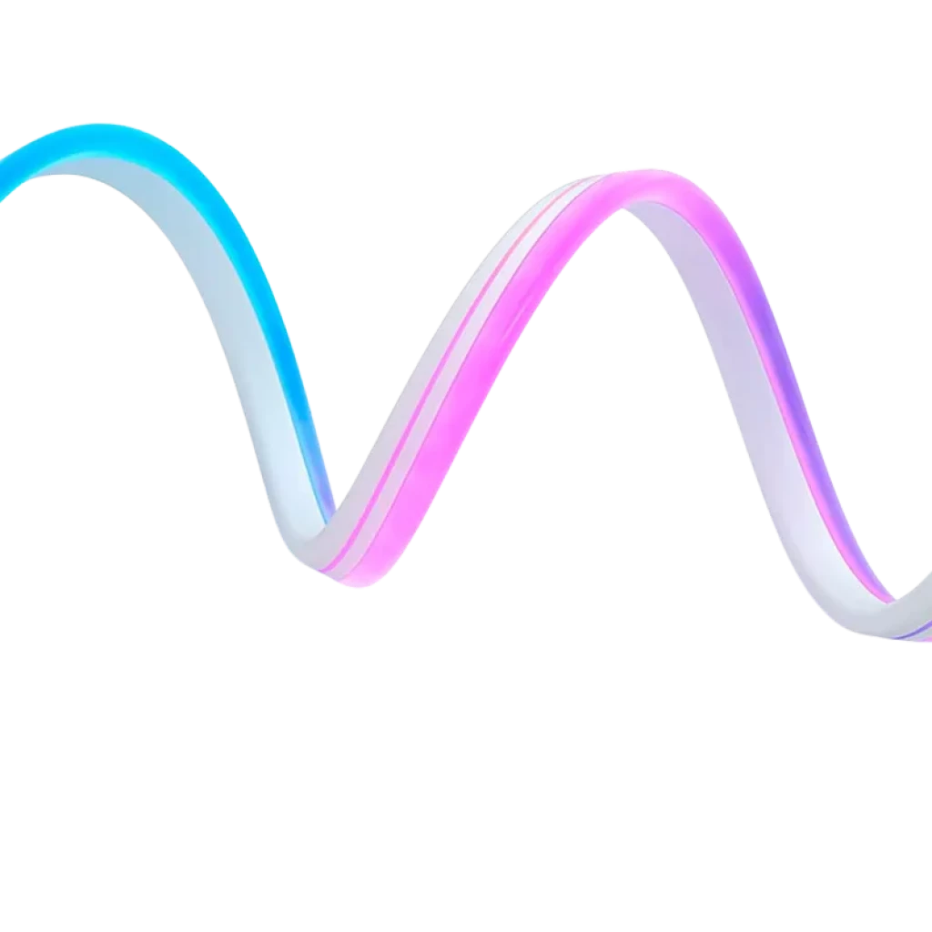 Bande LED d extension Xiaomi Smart Lightstrip Pro multicolore en S, dégradés bleu rose, flexible, diffuseur blanc, module d extension pour éclairage d