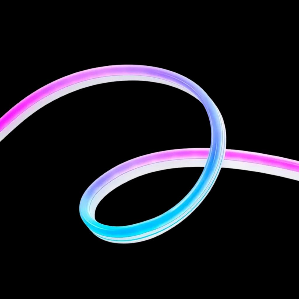 Bande LED dextension Xiaomi Smart Lightstrip Pro avec dégradés RVB, flexible et translucide, lumière continue rose violet bleu pour ambiances décoratives