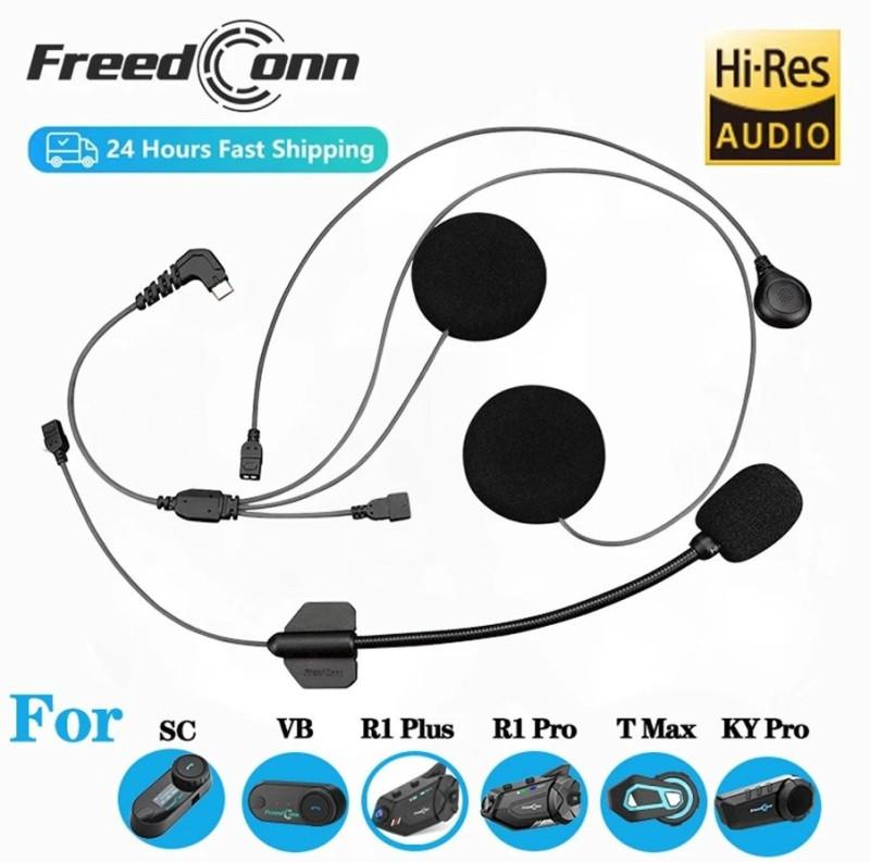 Fones de ouvido para intercomunicador Freedconn D6 Hi-Res com Microfone Preto - Descrição