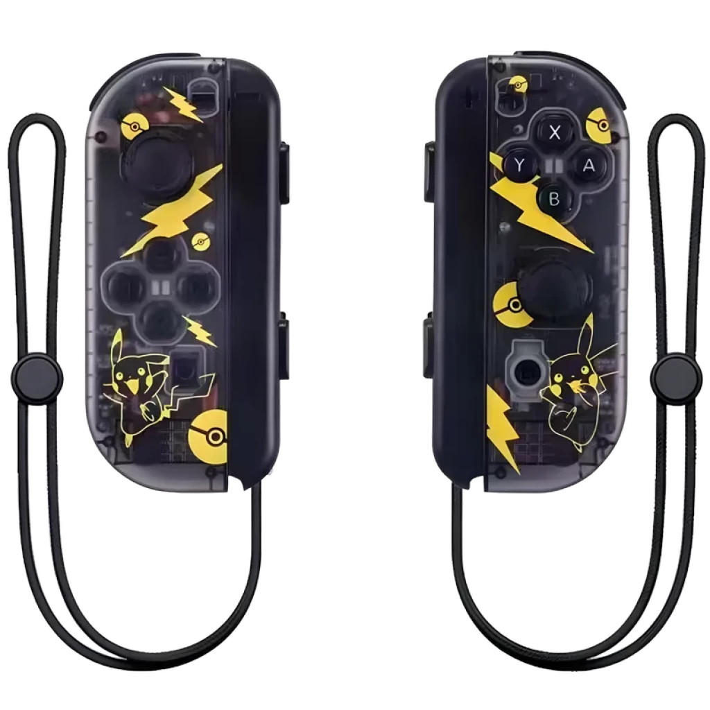 Conjunto de comandos J-C L+R Transparente/Amarelo compatíveis com Nintendo Switch