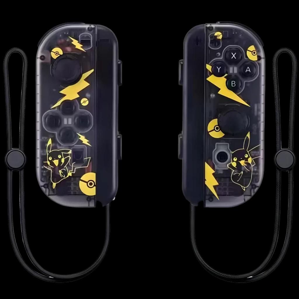 Conjunto de comandos J-C L+R Transparente/Amarelo compatíveis com Nintendo Switch