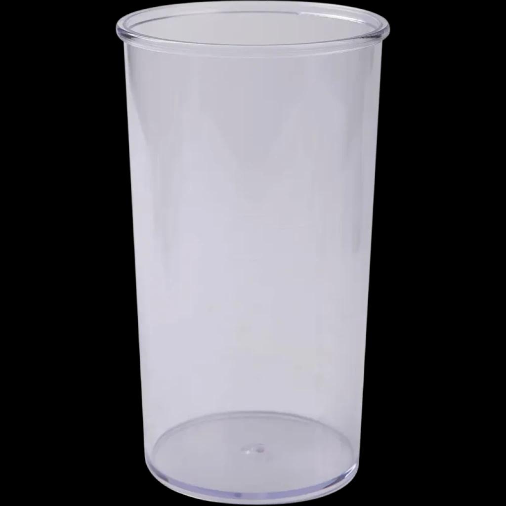 Vaso medidor transparente cilíndrico, alto y sin asa, compatible con Blaupunkt BP4006 1200W Batidora de Mano; base estable y paredes lisas.