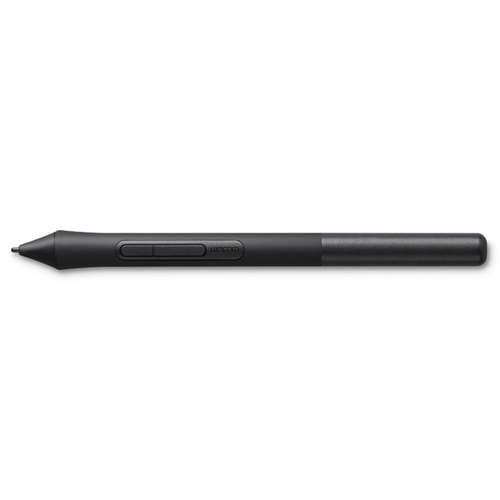 Caneta preta Wacom para Intuos Comfort BT S Pistache, corpo cilíndrico fosco com dois botões laterais e ponta fina para precisão no traço
