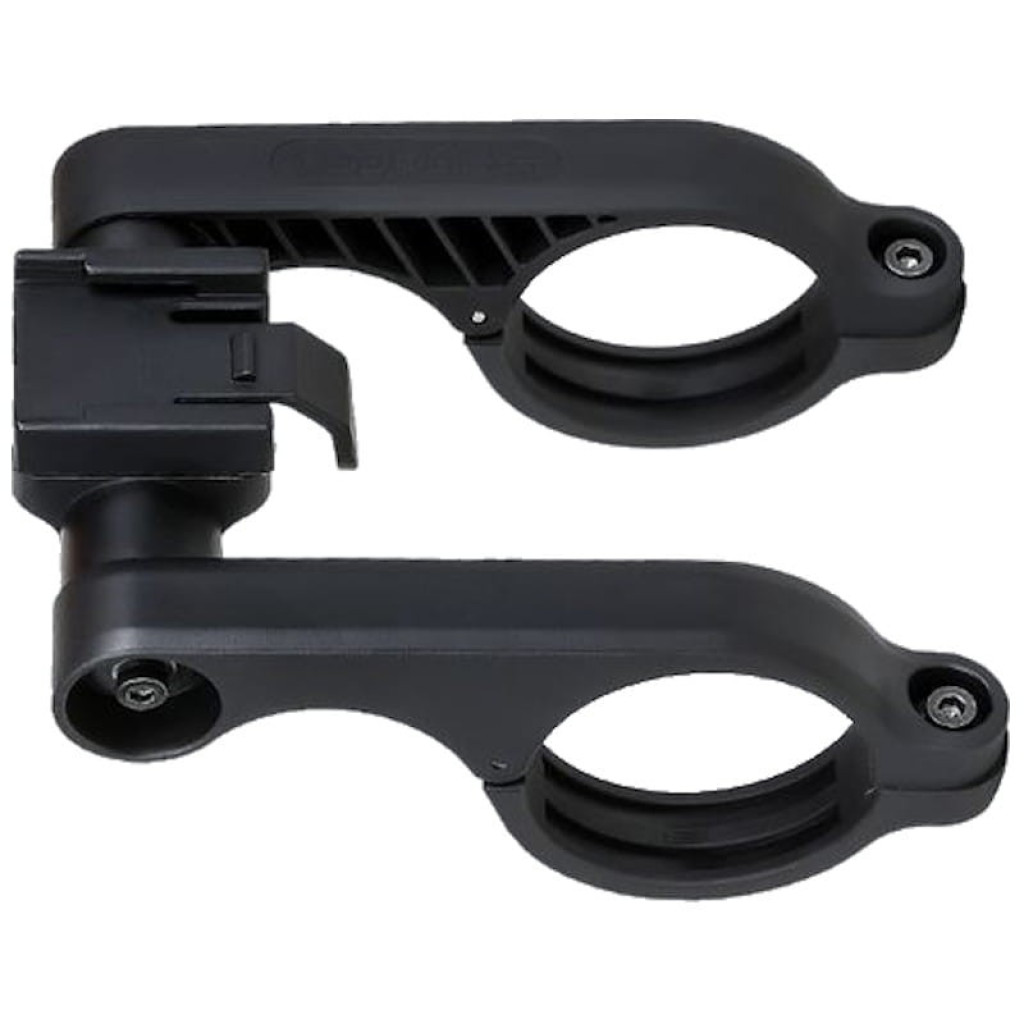 Soporte de manillar Shanren Click para ciclocomputador Miles, color negro, doble abrazadera ajustable con tornillos, diseño lateral robusto y ligero,