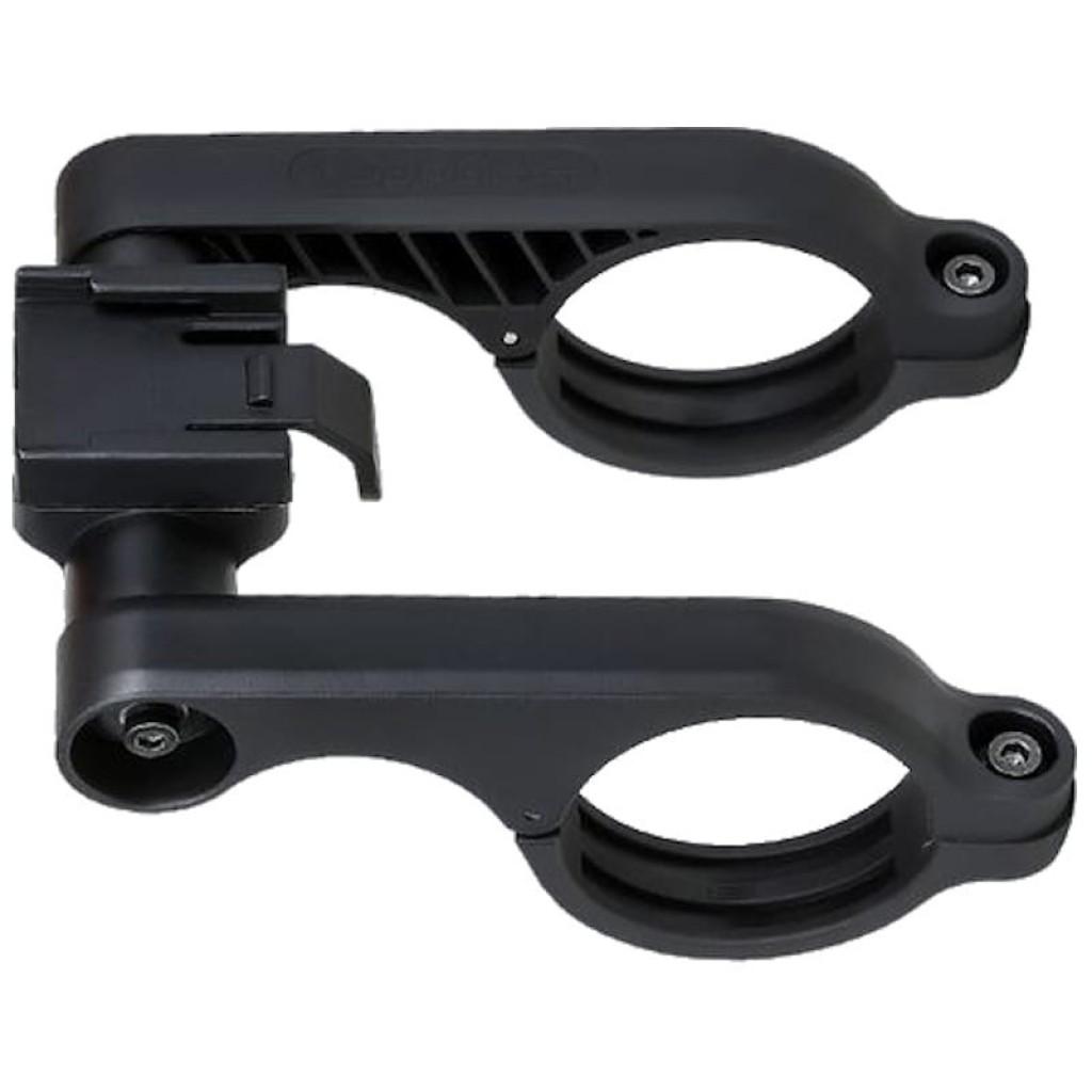 Soporte de manillar Shanren Click para ciclocomputador Miles, color negro, doble abrazadera ajustable con tornillos, diseño lateral robusto y ligero,