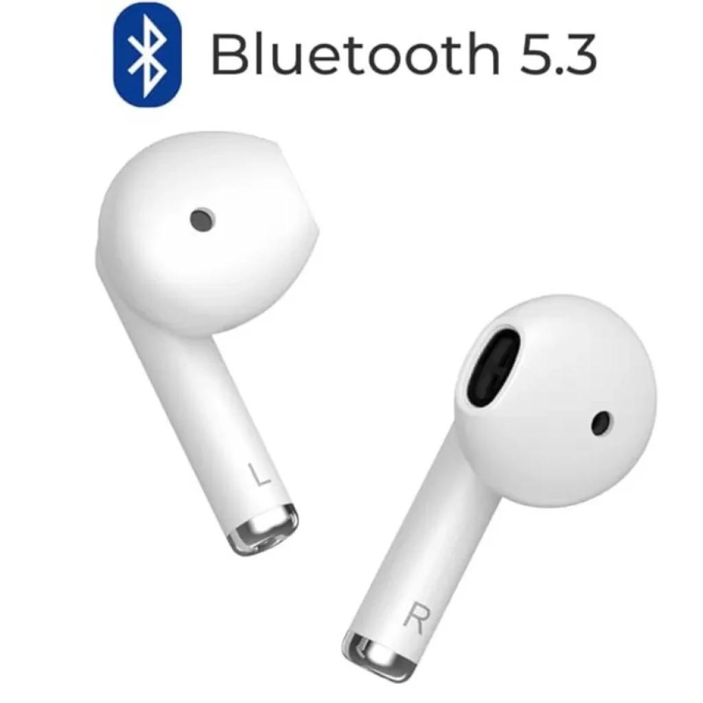 ZTE Buds 2 Branco sem fios com Bluetooth 5.3; design ergonômico intra-auricular, microfone embutido e até 23h de bateria no estojo de carregamento