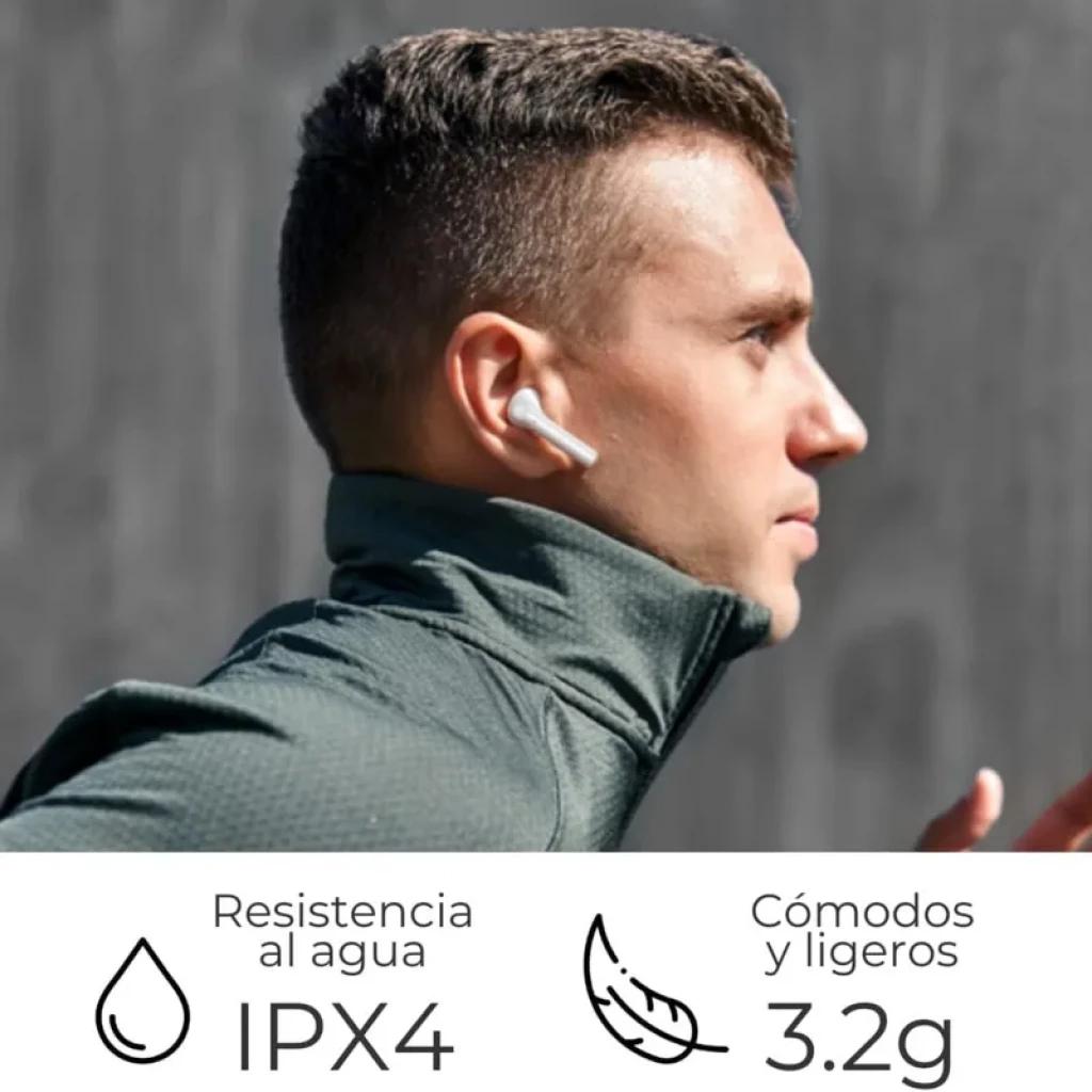 ZTE Buds 2 Preto Bluetooth 5.3 com design intra-auricular, leves 3,2 g, ajuste confortável e resistência à água IPX4, ideais para treino e corrida