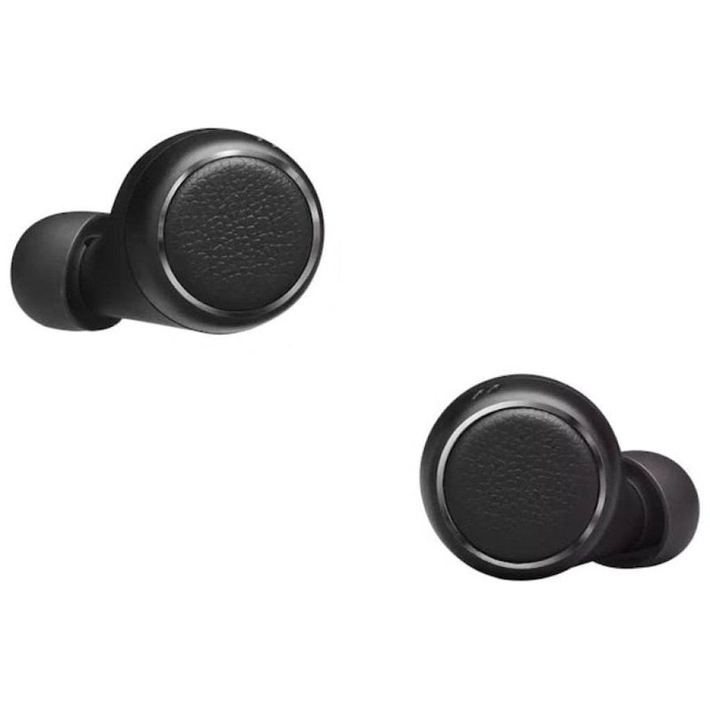 Harman Kardon FLY TWS Écouteurs Bluetooth Déscellés, boutons intra-auriculaires noirs compacts avec face texturée, design élégant et minimaliste
