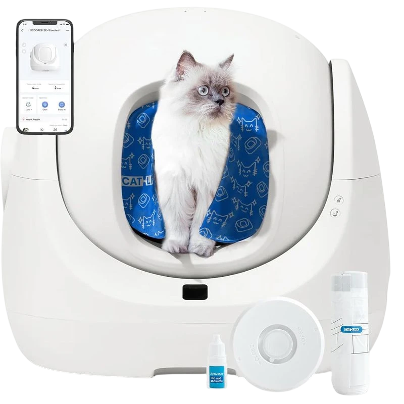 Arenero Autolimpiable Catlink Baymax Scooper SE Blanco