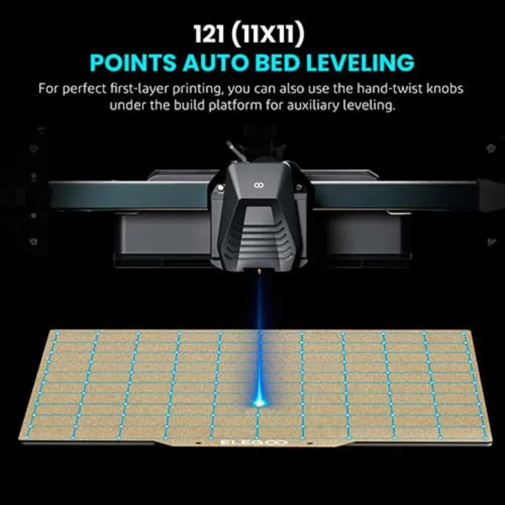 Elegoo Neptune 4 Pro Noir FDM avec nivellement automatique 121 points, laser bleu d’alignement et plateau quadrillé ELEGOO pour premières couches précises