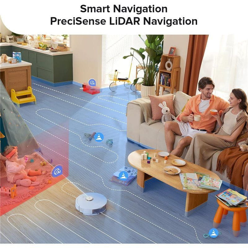 Roborock Q8 Max Blanco - Aspirador Robot sistema de navegación