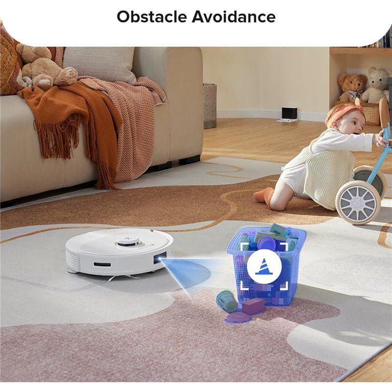 Roborock Q8 Max Blanco - Aspirador Robot detección de obstáculos