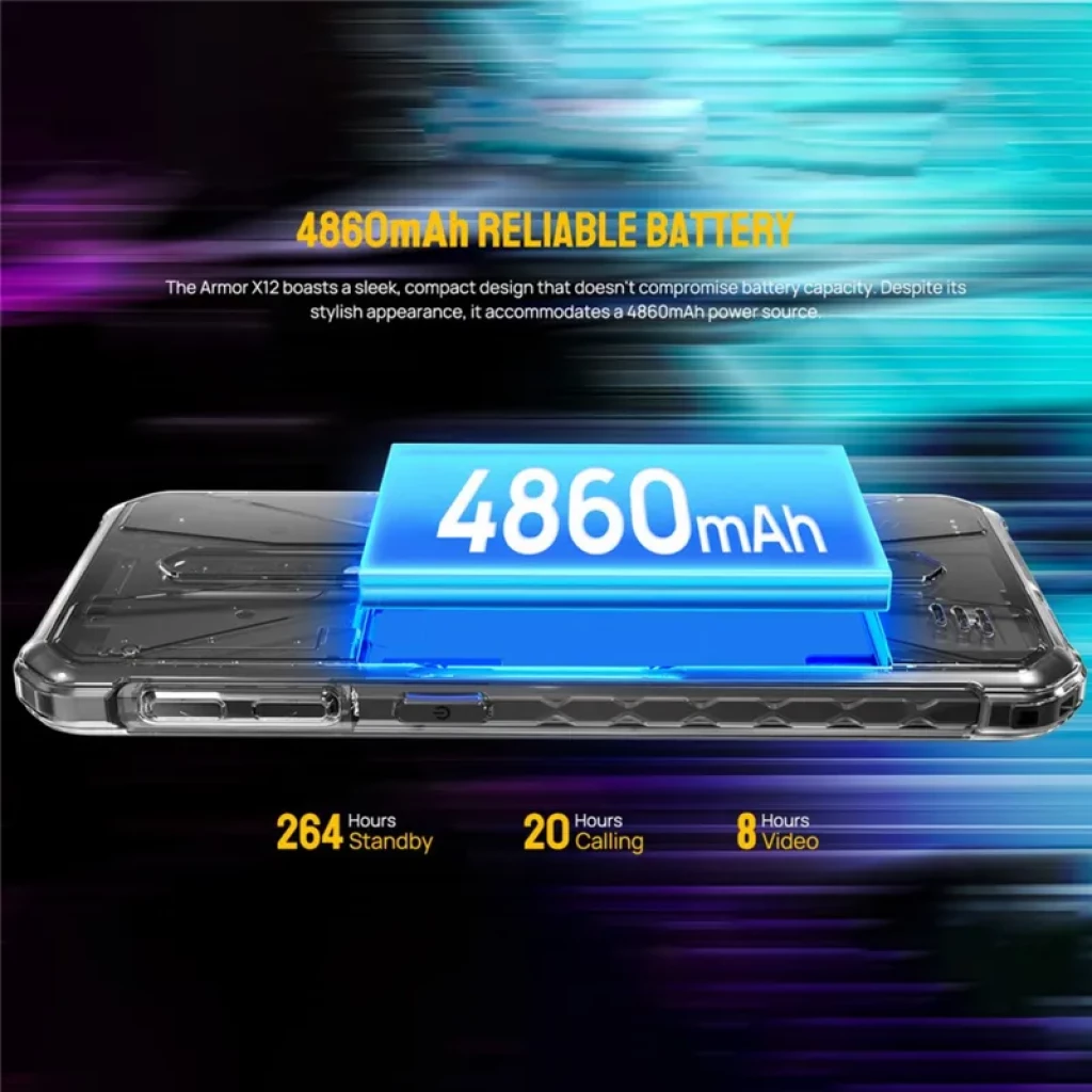 Ulefone Armor X12 3GB/32GB Naranja con batería 4860 mAh, diseño compacto y robusto, 264 h en espera, 20 h de llamadas y 8 h de video
