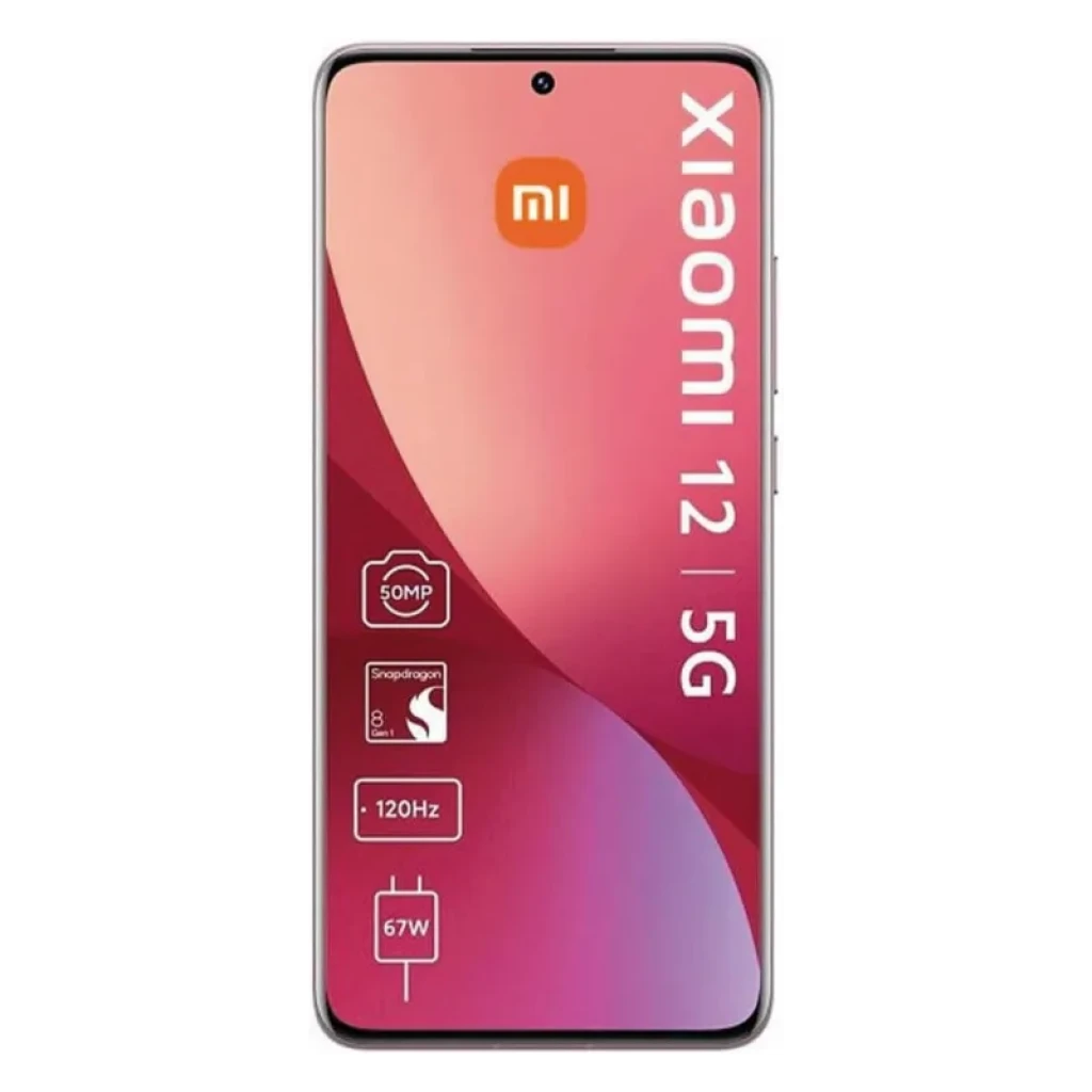 Xiaomi 12 12GB/256GB Lila desprecintado con pantalla 120 Hz, cámara 50 MP, 5G, procesador Snapdragon y carga rápida 67 W; frontal con orificio central