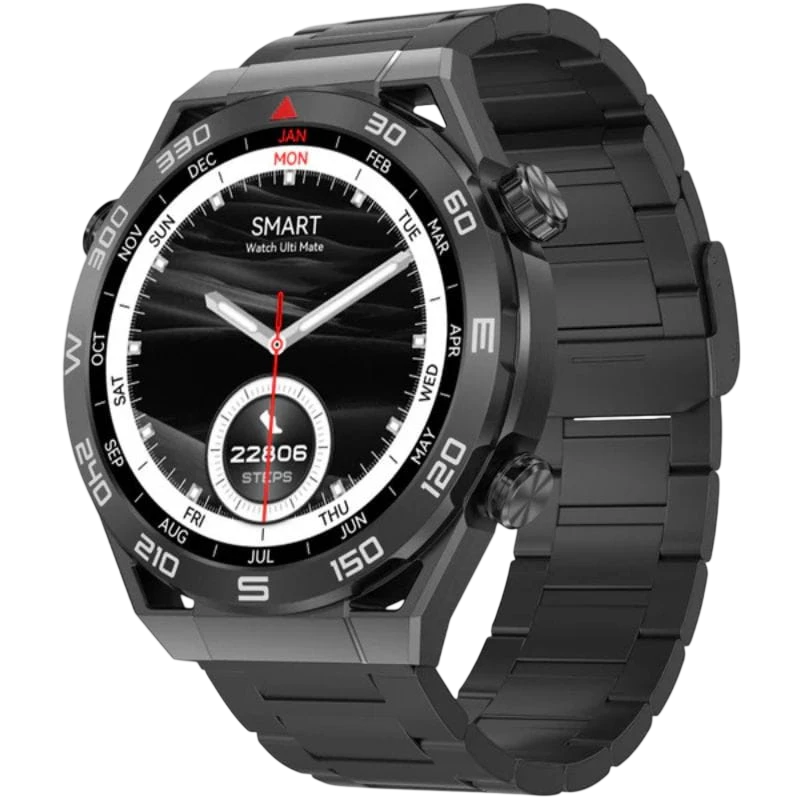 DT NO.1 Ultra Mate Negro con Correa Metálica Negra - Reloj inteligente