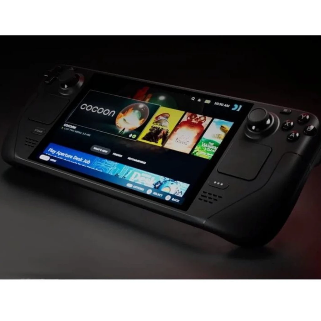 Valve Steam Deck 512 GB NVMe OLED negro con pantalla OLED brillante, joysticks analógicos, trackpads, botones frontales y altavoces estéreo integrados