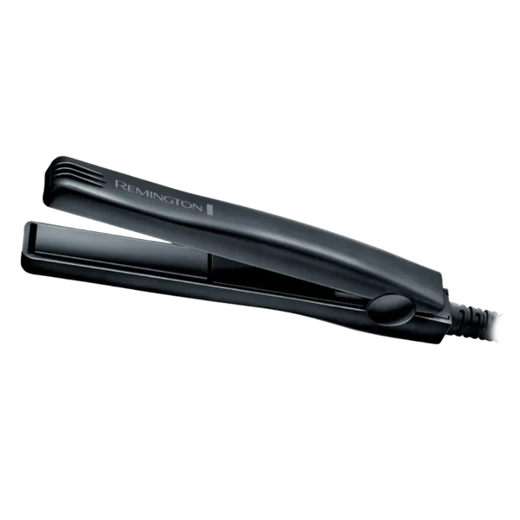 Remington S2880 Plancha de pelo mini Negro con placas estrechas de cerámica, diseño compacto y cable giratorio, ideal para retoques y viajes