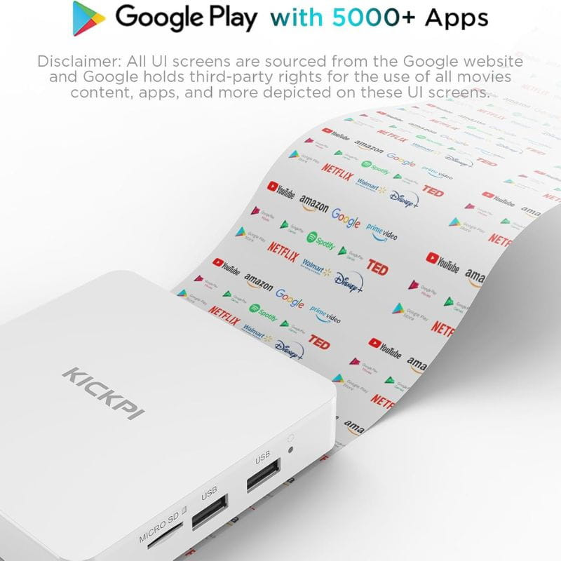 Tanix Kickpi KP1 S905Y4 2GB/32GB Certificado Google Netflix Android 11 Blanco - Android TV compatible con google play