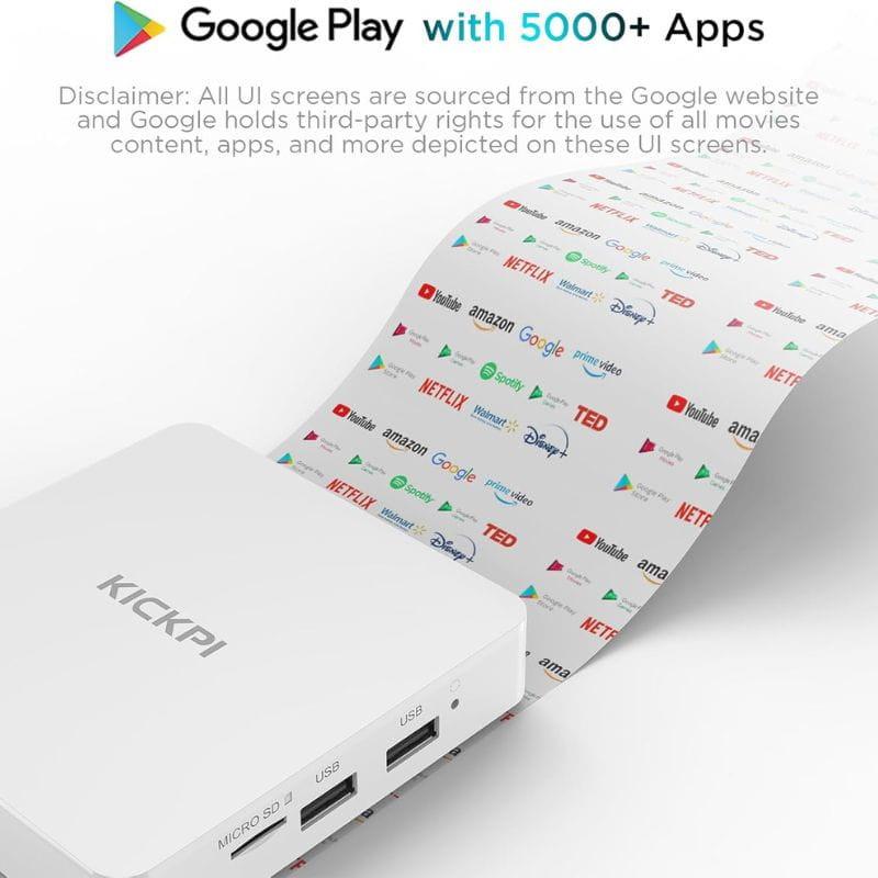 Tanix Kickpi KP1 S905Y4 2GB/32GB Certificado Google Netflix Android 11 Blanco - Android TV compatible con google play