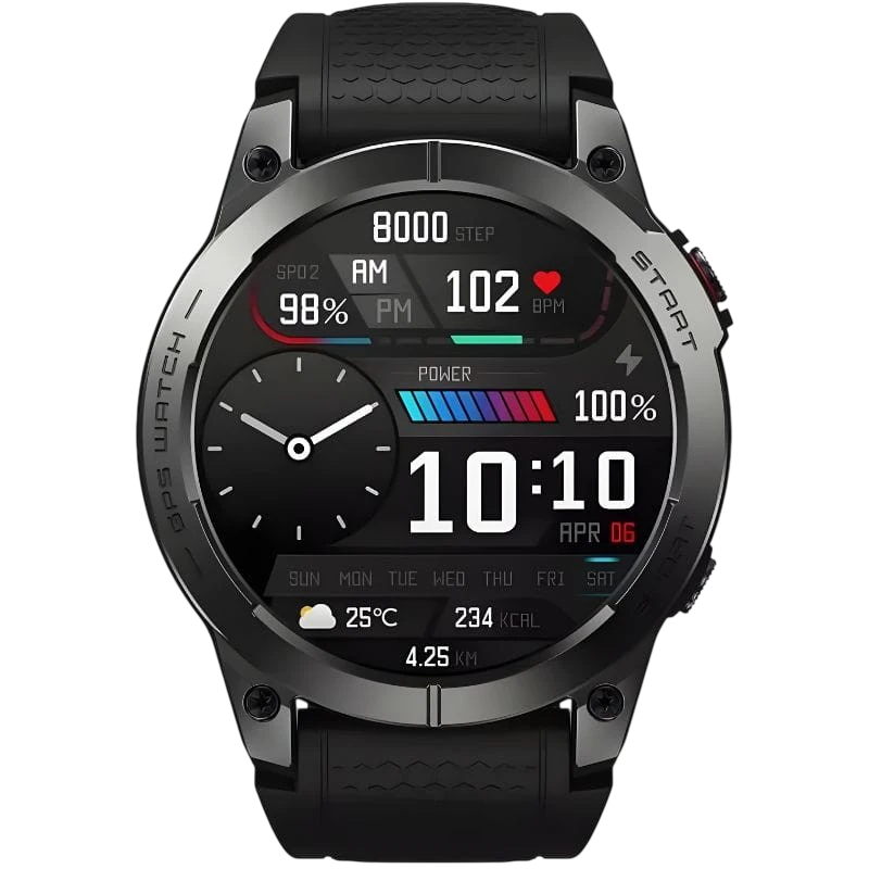 Zeblaze Stratos 3 Pro Preto - Smartwatch com ecrã AMOLED HD