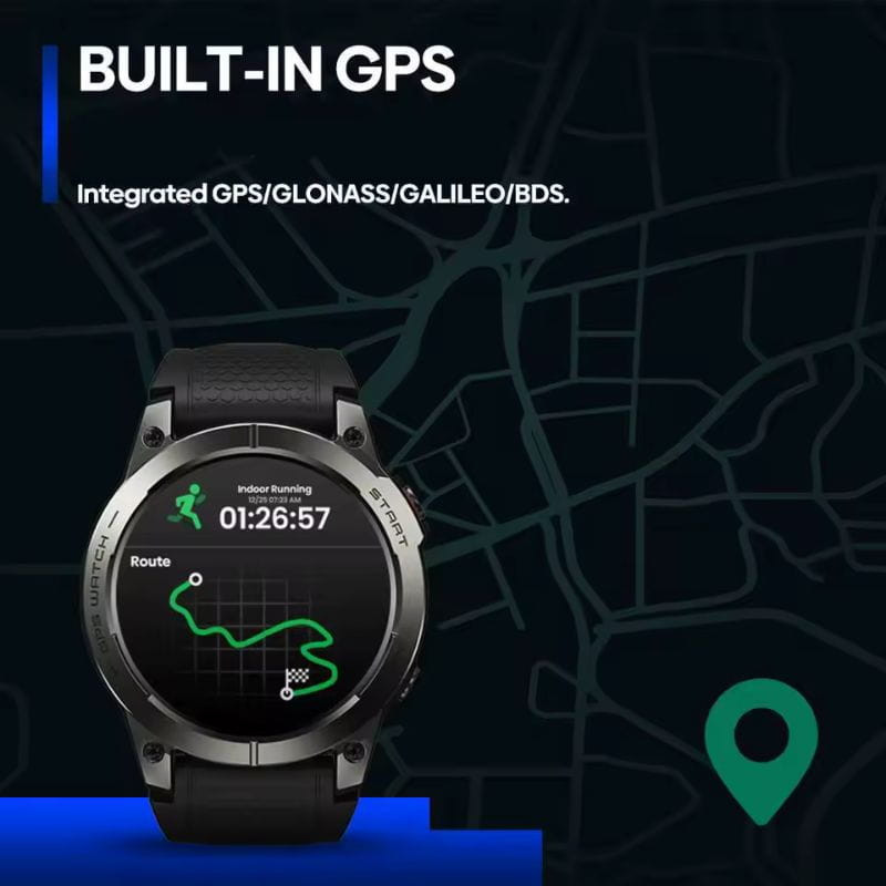 Zeblaze Stratos 3 Pro Azul - Relógio inteligente com ecrã AMOLED HD e GPS