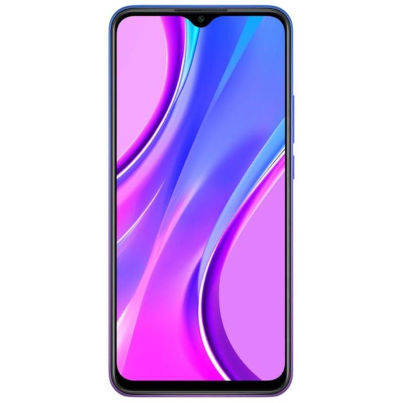 Xiaomi Redmi 9 4GB/64GB Gris Reacondicionado Oficial con pantalla grande de borde fino, notch en gota y marco delgado color azul violeta brillante