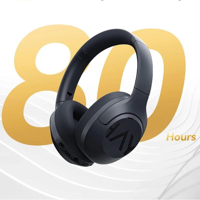 Haylou S30 ANC Blanco: audífonos over-ear con cancelación activa, diseño moderno y acolchado, controles en copa y promesa de 80 horas de batería